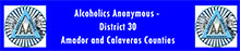 logo alcoholics anonymous district 30 amador and calaveras county ca